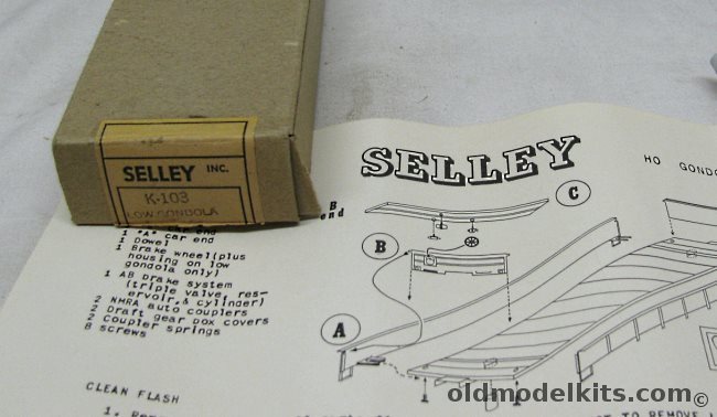 Selley 1/87 Low Gondola - HO Scale Craftsman Kit, K-103 plastic model kit
